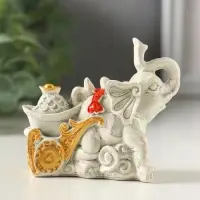 Фигурка гипс &laquo;Слон с богатством&raquo;, 6&times;8&times;3 см