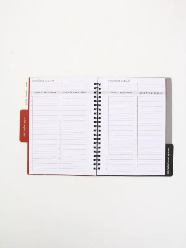 Планинг с разделителями, мягкая обложка А5, 50 л "Несделанные дела"