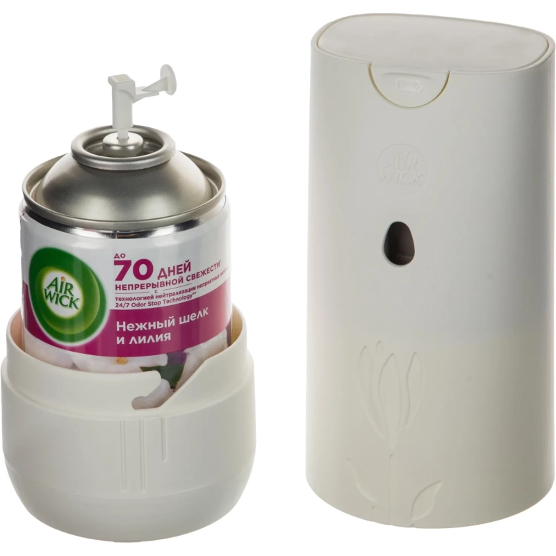 Освежитель воздуха автоматический наб Air Wick+смен бал Нежный шелк и лилия