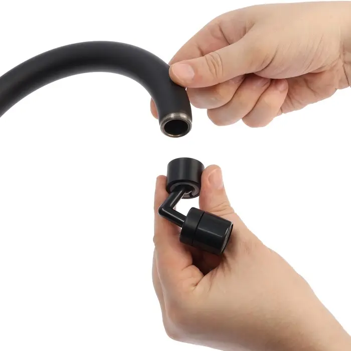 Аэратор ZEIN Z3591, поворотный, на шарнире, угловой, черный