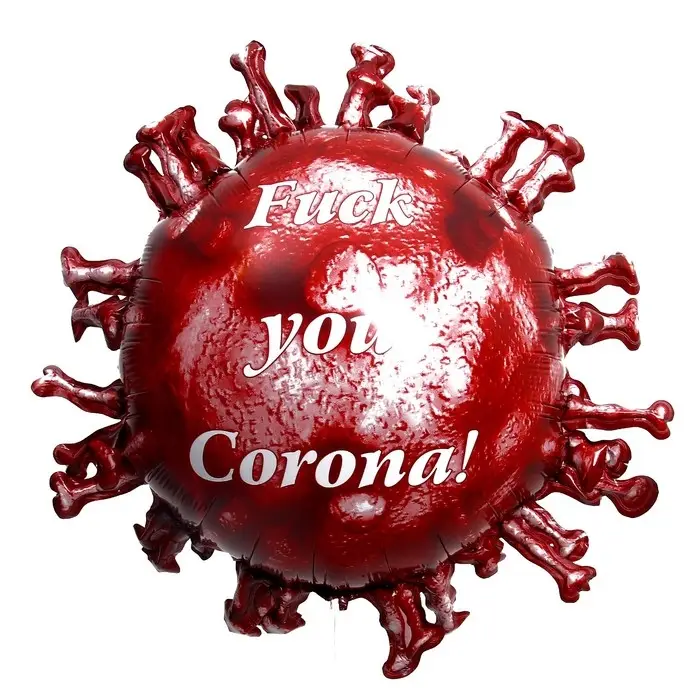 Шар фольгированный 25" &laquo;Красный вирус&raquo;