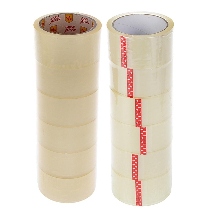 Клейкая лента Клейкая лента "Мой выбор", упаковочная, 48 мм х 55 м, 40 мкм в наборе 6 штук