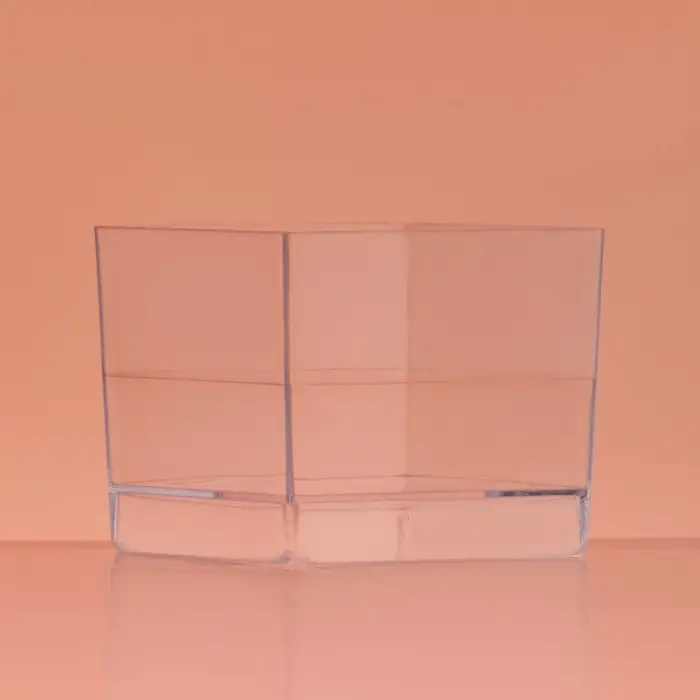 Форма пластиковая одноразовая для фуршета «Куб», 60 мл, прозрачная