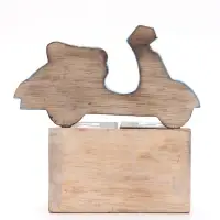 Календарь настольный &laquo;Мопед&raquo;, 14&times;5.5&times;14 см, дерево, синий
