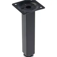 Опора квадратная OKV001BL ТУНДРА, d=25&times;25 мм, H=150 мм, чёрная