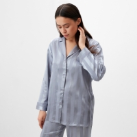 Пижама женская (рубашка, брюки) KAFTAN "Полоска", серо-голубой, размер 40-42