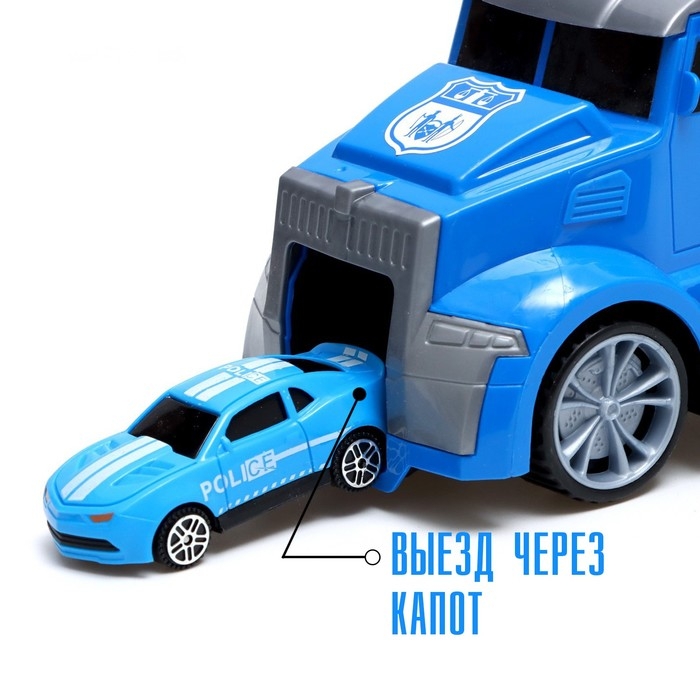 Грузовик &laquo;Перевозчик&raquo;, в комплекте 6 машин и дорожные знаки