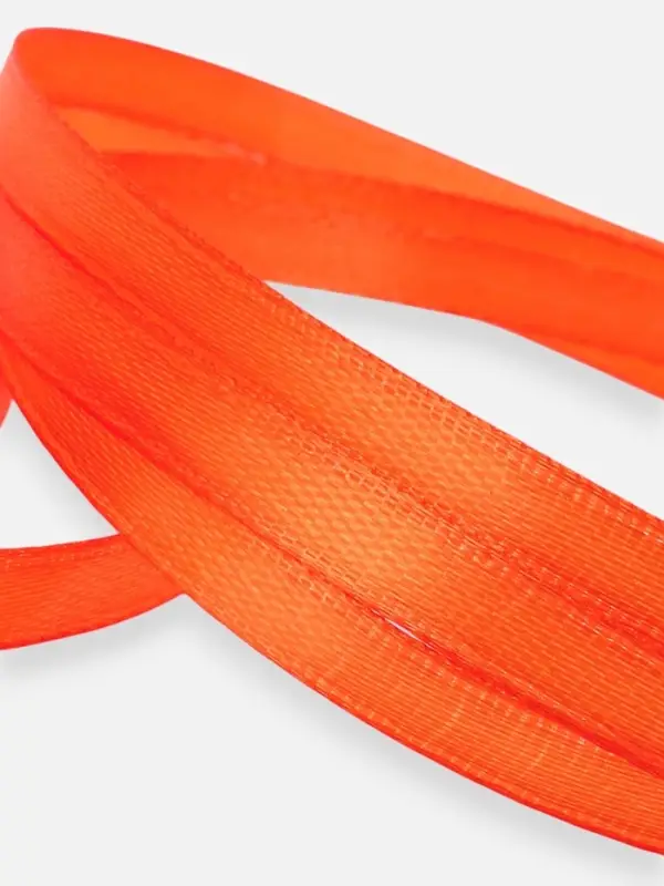 Лента атласная, 6 мм, 23±1 м, насыщенно-оранжевая №144 Лента атласная, 6 мм, 23±1 м, насыщенно-оранжевая №144