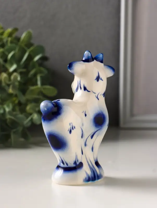 Фигурка фарфор &laquo;Козёл Кузя&raquo;, 11.5 см, гжель