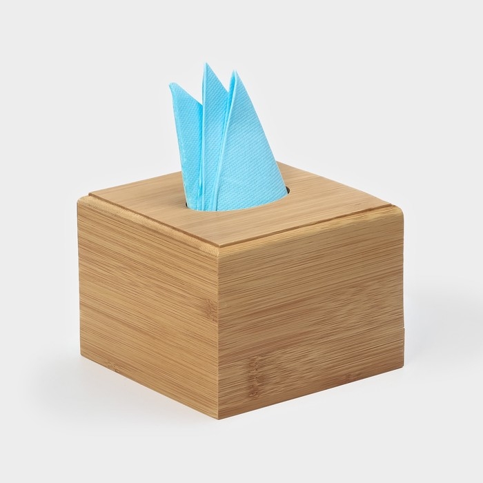 Салфетница Доляна «Комфорт», 12×9 см, бамбук Салфетница Доляна «Комфорт», 12×9 см, бамбук