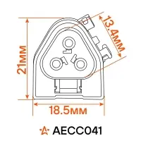 Разъём 3 pin с проводами для датчика заднего хода Ford, Mazda, Volvo
