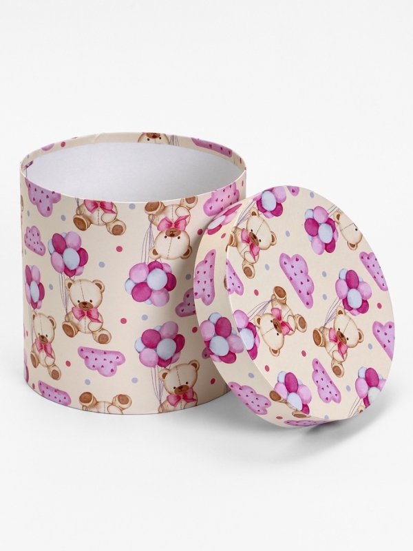 Шляпная коробка, Мишка , 20 х 20 см