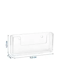 Подставка под визитки настенная 9.5&times;2&times;4.5 см, оргстекло 2 мм