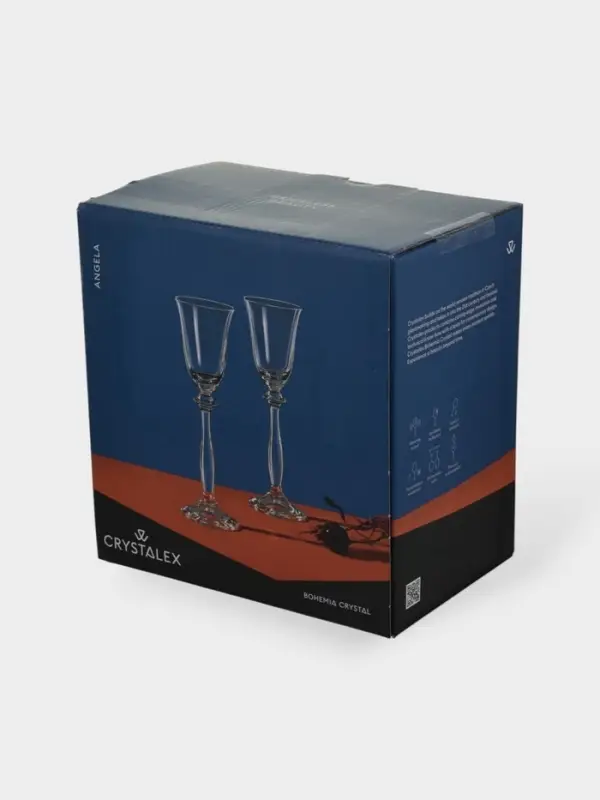 Набор рюмок рельефных &laquo;Анжела&raquo;, 60 мл, 6 шт., хрустальное стекло, прозрачный