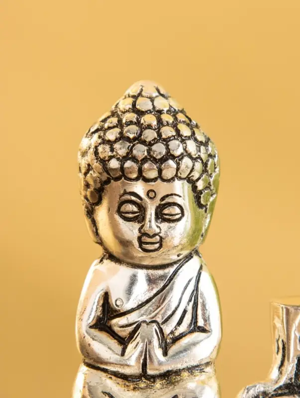 Подставка под благовония  Подставка под благовония "Будда Намасте" алюминий 7х6х11 см