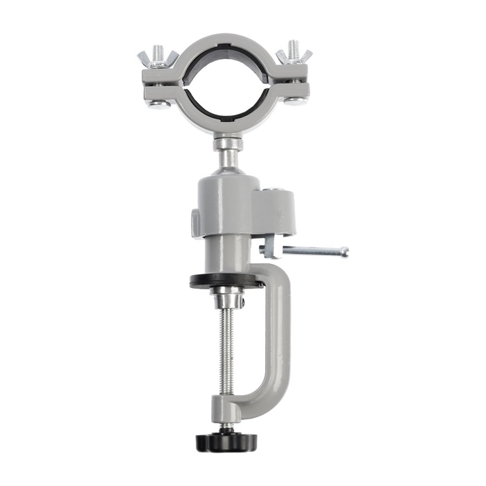 Стойка для дрели ТУНДРА, винтовой зажим, поворотный шарнир 360°, d=60 мм, длина 253 мм