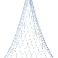 Сетка с ракушками, декоративная, хлопок, 100&times;200 см, голубая