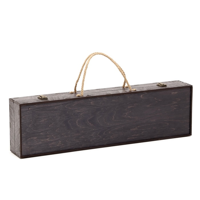 Набор с шампурами подарочный  Набор с шампурами подарочный "Герб" с топором, в кейсе