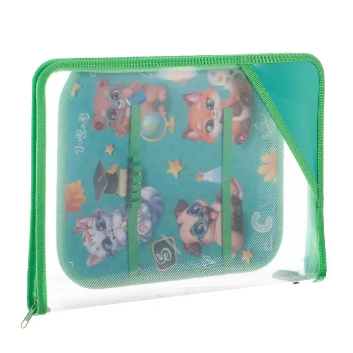 Папка для труда, А4, пластиковая, 23&times;32.5&times;2.5 см &laquo;Зверята&raquo;