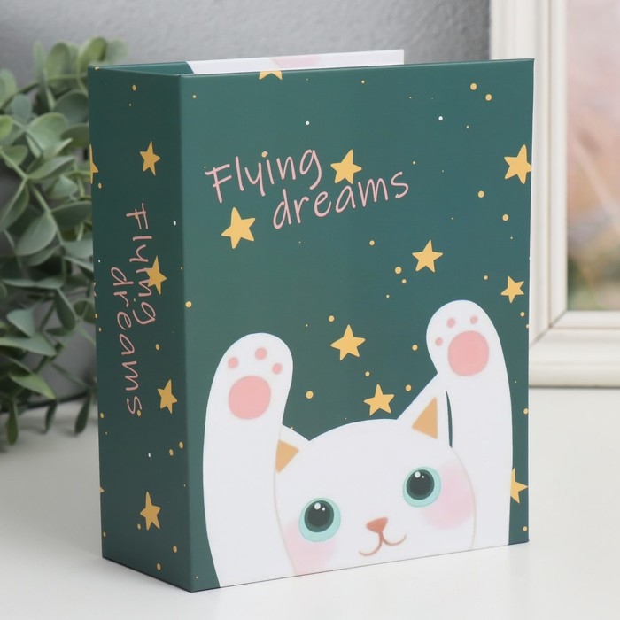 Фотоальбом на 100 фото 10х15 см Фотоальбом на 100 фото 10х15 см "Белый котёнок с розовыми подушечками" 17,9х14,1х5 см