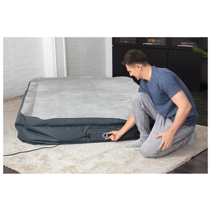 Кровать надувная Fortech, 203 x 152 x 46 см, со встроенным электронасосом, 69075 Bestway Кровать надувная Fortech, 203 x 152 x 46 см, со встроенным электронасосом, 69075 Bestway