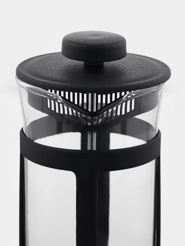 Чайник заварочный френч-пресс Доляна &laquo;Классика&raquo;, 350 мл, стекло, чёрный