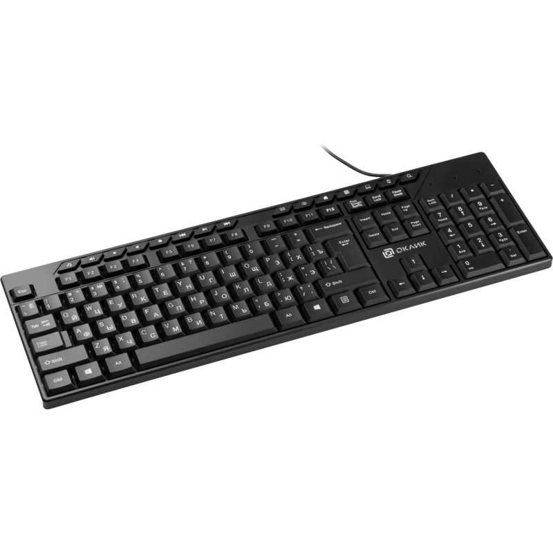 Клавиатура Oklick 125M черный USB Multimedia (1678108)