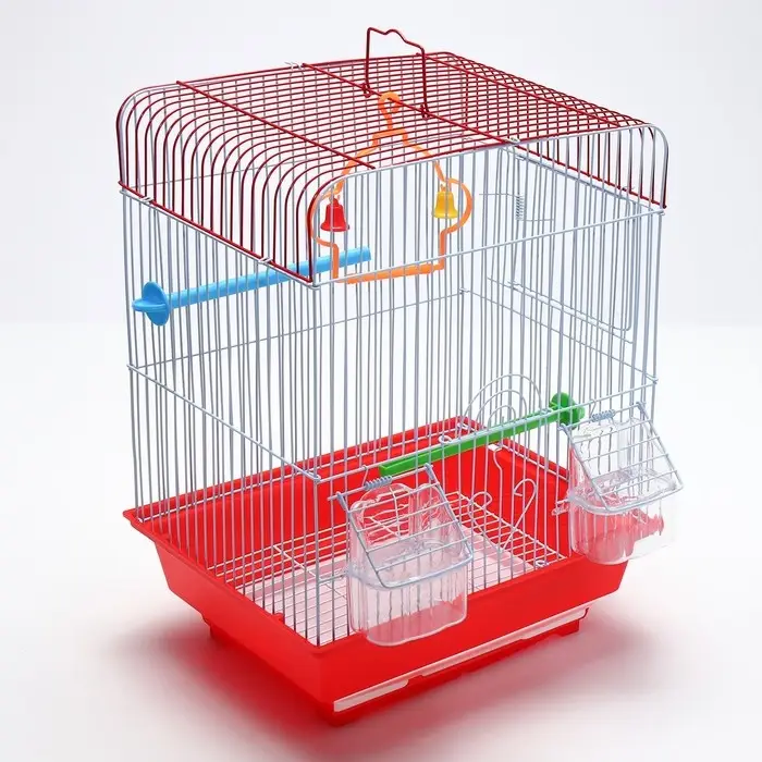Клетка для птиц укомплектованная Bd-1/2q, 30 х 23 х 39 см, красная Клетка для птиц укомплектованная Bd-1/2q, 30 х 23 х 39 см, красная