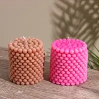 Свеча фигурная формовая &laquo;Столб шарики&raquo;, 6&times;6&times;7 см, соевый воск, МИКС