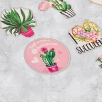 Наклейки-стикеры &laquo;Суккуленты&raquo;, 7 &times; 7 см