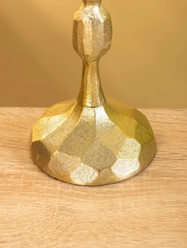 Подсвечник  Подсвечник "Грани" алюминий 25 см, цв. золото