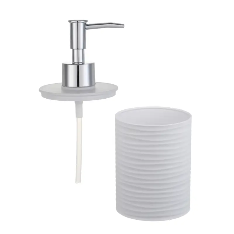 Диспенсер для жидкого мыла тм VETTA Тренто, 250мл, пластик, PP+ABS, белый, 7,5х7,5х16,5см