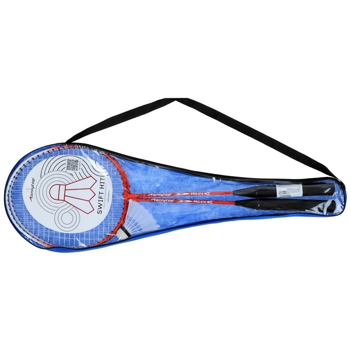 Набор для бадминтона ONLYTOP: 2 ракетки, волан, цвета МИКС Набор для бадминтона ONLYTOP: 2 ракетки, волан, цвета МИКС