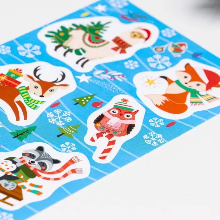 Наклейки новогодние «Лесные обитатели», 10×16 см