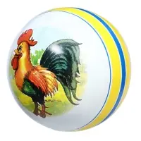 Мяч резиновый, с рисунком, d=20 см, МИКС