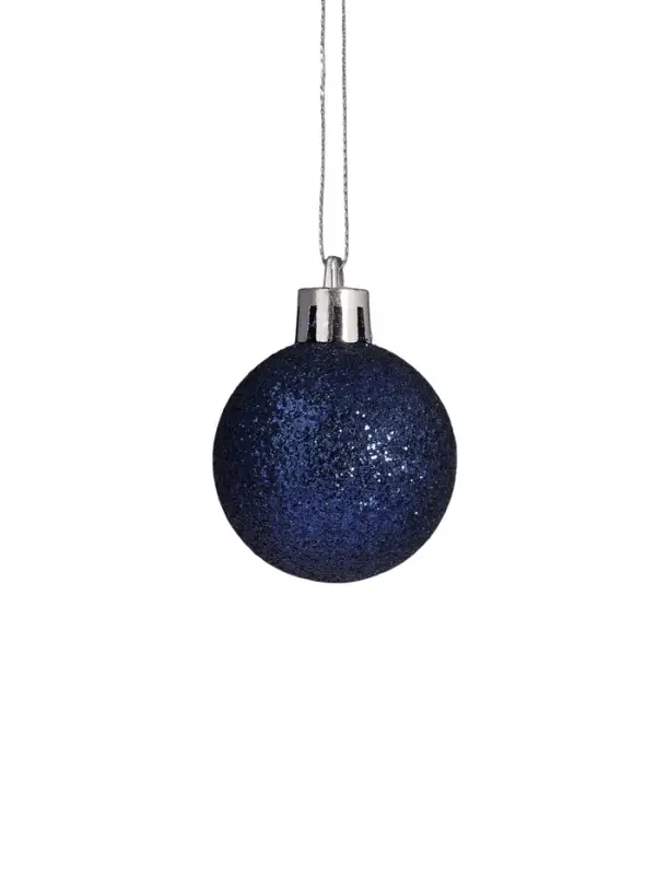 Ёлочные игрушки &laquo;Мелодия&raquo; грани, шары новогодние, d=4 см, набор 12 шт., белый/синий