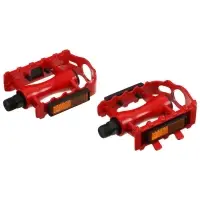 Педали 9/16" Dream Bike, с подшипниками, пластик/сталь, цвет красный