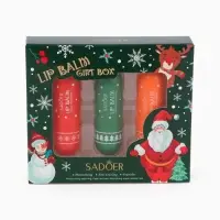 Новогодний набор бальзамов для губ Sadoer, 3 шт