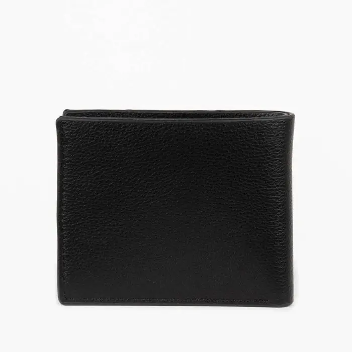 Портмоне мужское без застежки, отдел для купюр, для карт, для монет, цвет чёрный