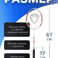 Набор для бадминтона TORRES Hybrid: 2 ракетки, 3 волана