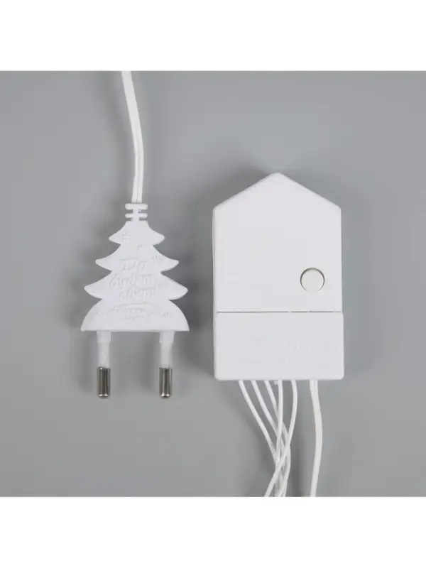 Гирлянда &laquo;Нить&raquo; 10 м, IP20, белая нить, 100 LED, 8 режимов, 220 В, свечение белое