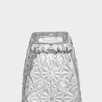 Банка стеклянная для хранения сыпучих продуктов Доляна &laquo;Парфе. Узор&raquo;, 170 мл, 6,6&times;12,6 см, с пробковой крышкой