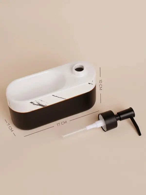 Дозатор для мыла SL Home Lines, с подставкой для губки, 400 мл, белый