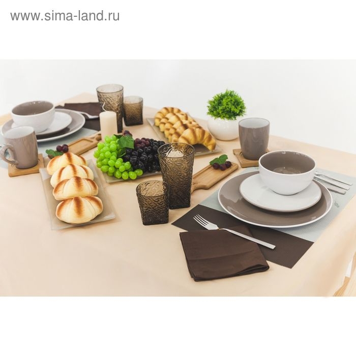 Кружка Доляна «Дымка», 360 мл, керамика, цвет коричневый