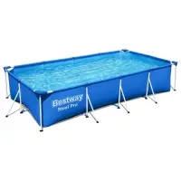 Бассейн каркасный Steel Pro, 400&times;211&times;81 см, фильтр-насос, прямоугольный, синий, 56424 Bestway