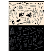 Альбом для рисования А4, 24 листа на гребне, Mono-art, блок офсет 100 г/м², МИКС