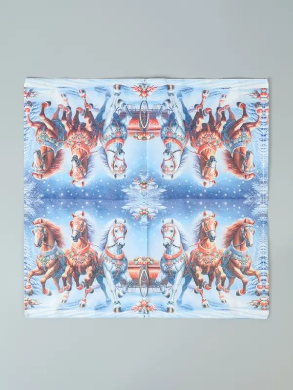 Салфетки бумажные трёхслойные «Зимняя тройка», 33х33, 20 шт