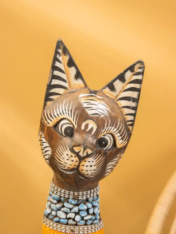 Сувенир «Кошка», 60×14×6 см, дерево, коричневый, МИКС Сувенир «Кошка», 60×14×6 см, дерево, коричневый, МИКС