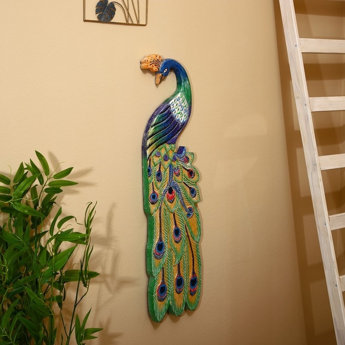 Панно настенное  Панно настенное "Павлин" албезия 100 см