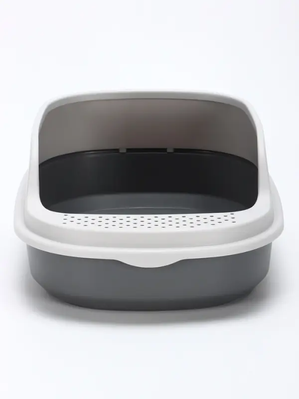 Лоток для кошек &laquo;Фур-Мур&raquo;, 48&times;35.5 см, с высоким бортом, с совком, покрытие софт-тач, смоки